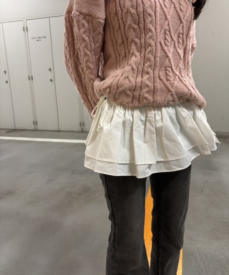 코디템 레이어드 프릴 스커트