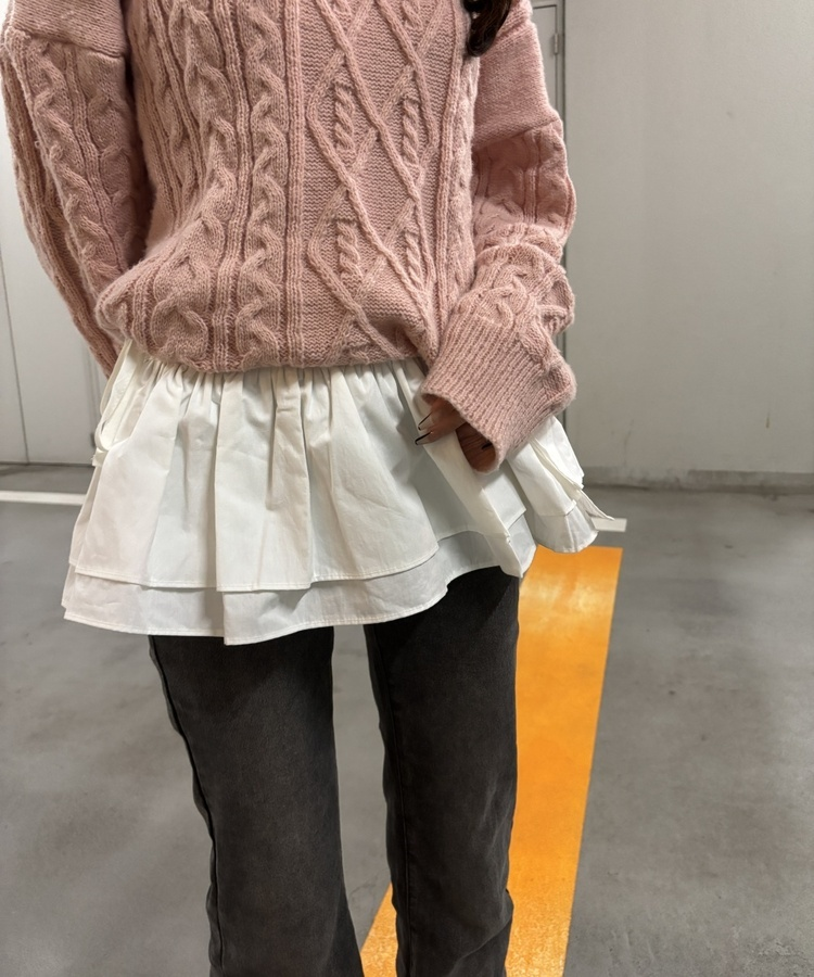 코디템 레이어드 프릴 스커트