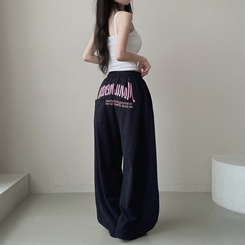 ピンタックワイドトレーニングパンツ NAVY