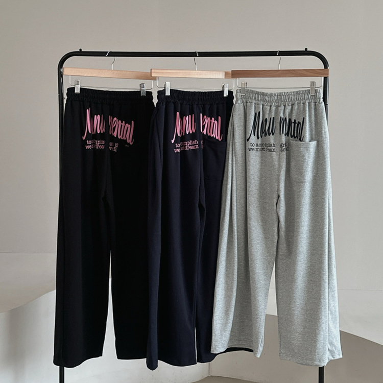 ピンタックワイドトレーニングパンツ