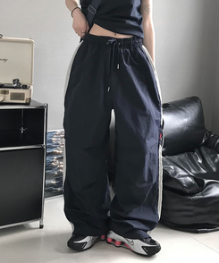 ラインストリングバンディングパンツ NAVY