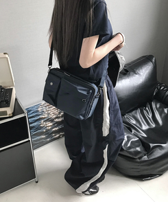 ラインストリングバンディングパンツ NAVY