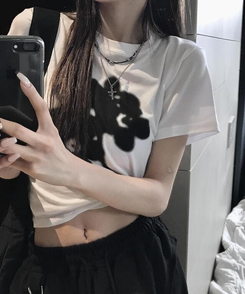 半袖Tシャツ クローバークロップ半袖Tシャツ WHITE