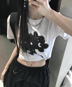 半袖Tシャツ クローバークロップ半袖Tシャツ WHITE