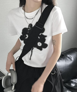 半袖Tシャツ クローバークロップ半袖Tシャツ WHITE