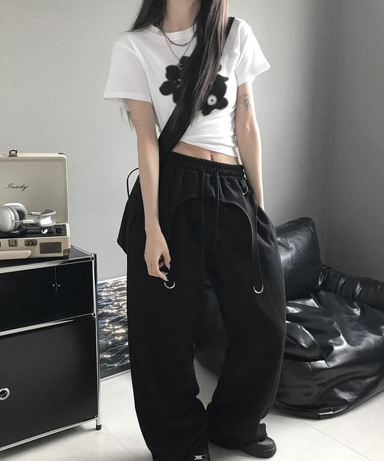 クローバークロップ半袖Tシャツ WHITE