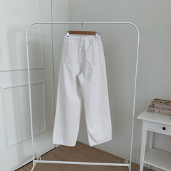 【丈別】コットンセミワイドロングパンツ