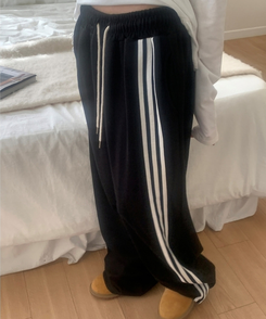 トレーニングパンツ バイカラートレーニングジャージパンツ(6color) BLACK