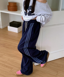 トレーニングパンツ バイカラートレーニングジャージパンツ(6color) NAVY