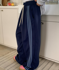 トレーニングパンツ バイカラートレーニングジャージパンツ(6color) NAVY