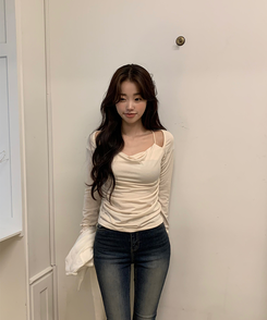 長袖Tシャツ シャーリング長袖Tシャツ(5color) CREAM