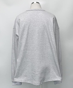 長袖Tシャツ 無地スリットTシャツ(6color)