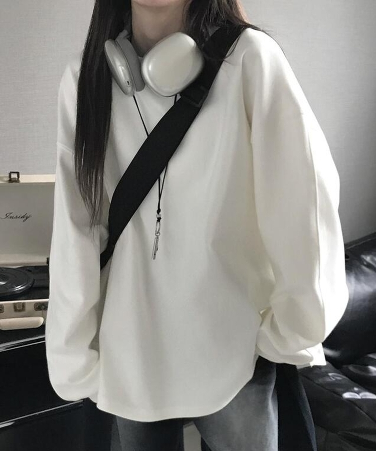 無地スリットTシャツ(6color) IVORY