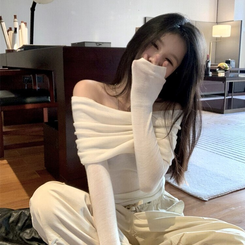 オフショルダーニット(5color) WHITE