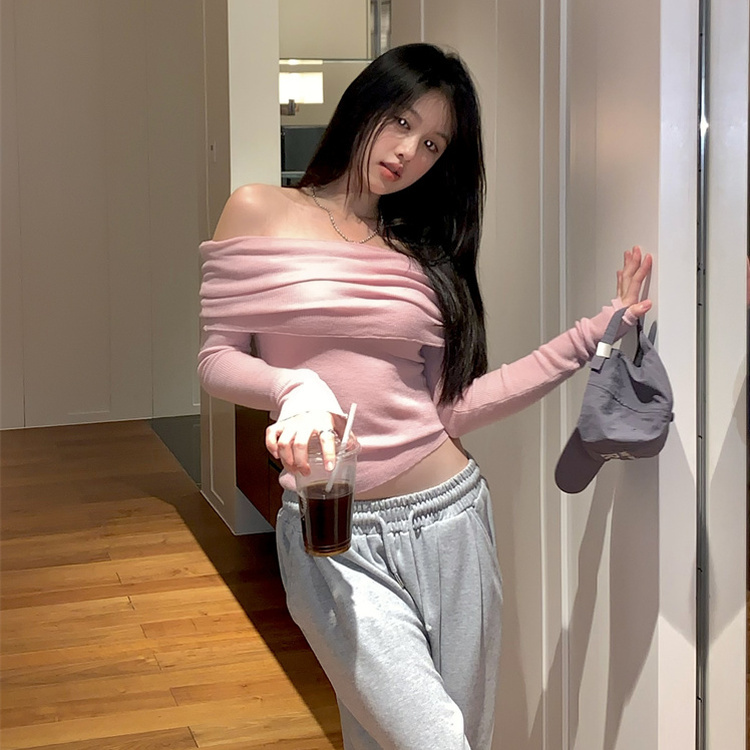 オフショルダーニット(5color) PINK