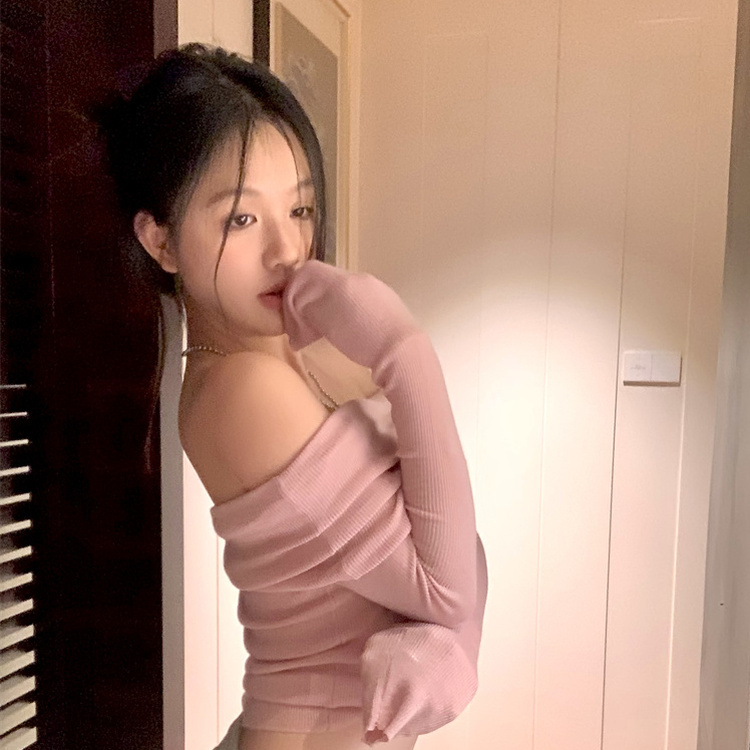 オフショルダーニット(5color) PINK