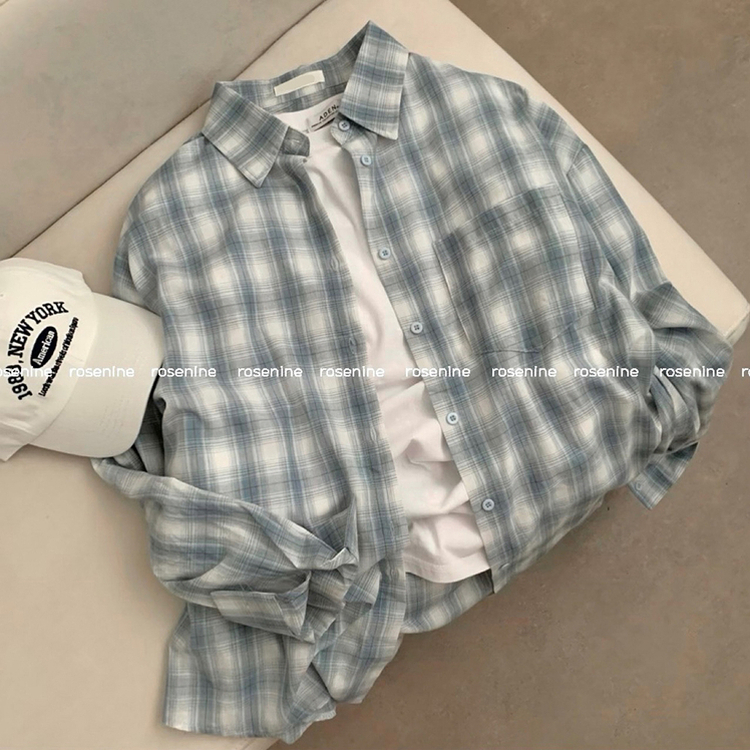 オーバーフィットチェックシャツ