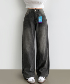デニム 【丈別】ワイドウォッシングデニムパンツ(5color) BLACK DENIM