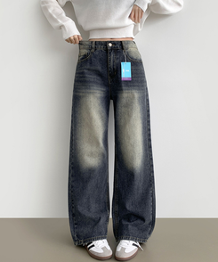 デニム 【丈別】ワイドウォッシングデニムパンツ(5color) DARK DENIM