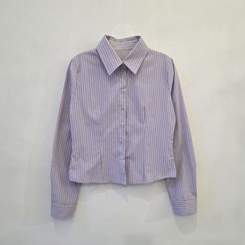 ストライプボタンクシャツ