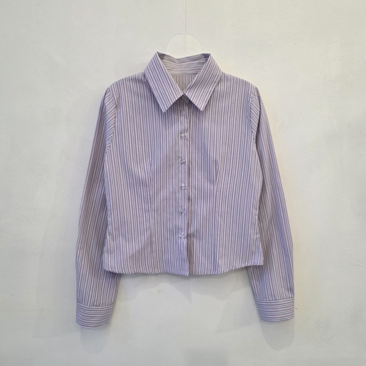 ストライプボタンクシャツ