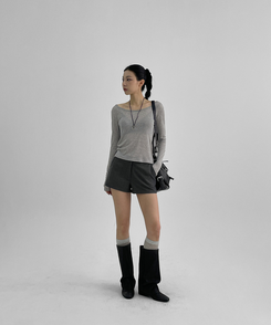 ショートパンツ スプリングショートパンツ CHARCOAL