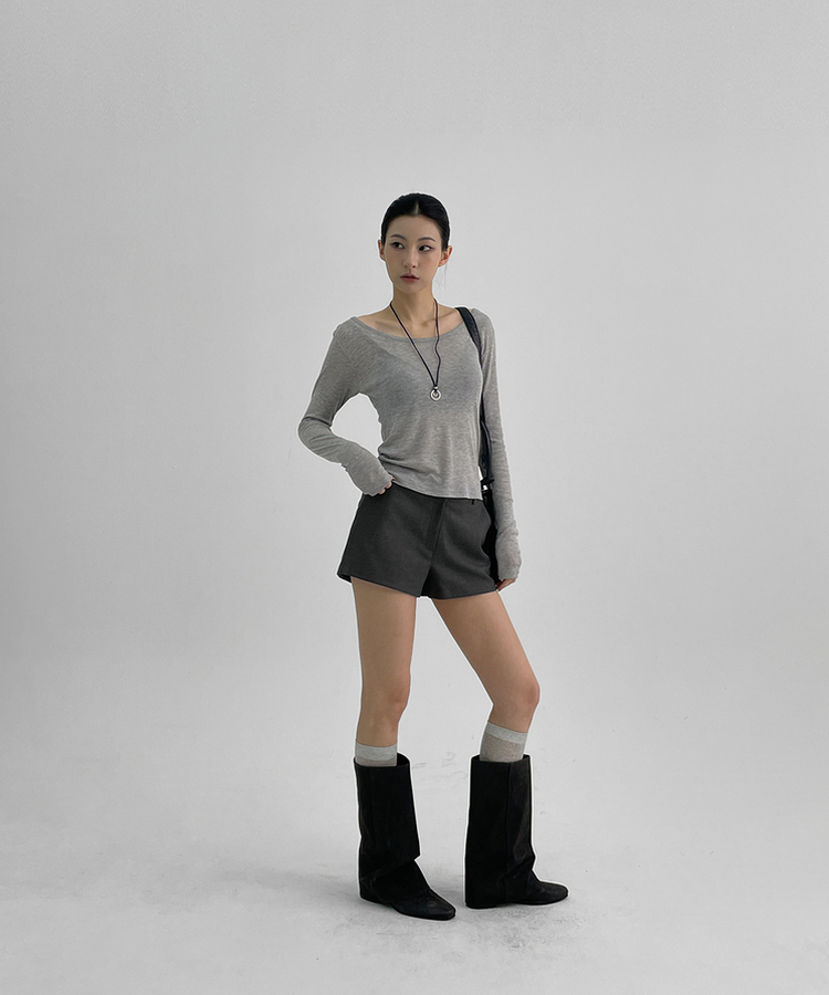 スプリングショートパンツ CHARCOAL