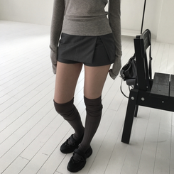 ミニスカート ローサイドスカートパンツ GREY