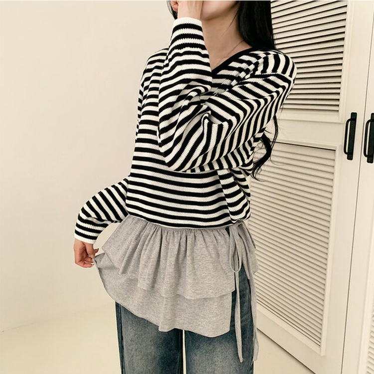 レイヤードティアードラップスカート MELANGE GRAY