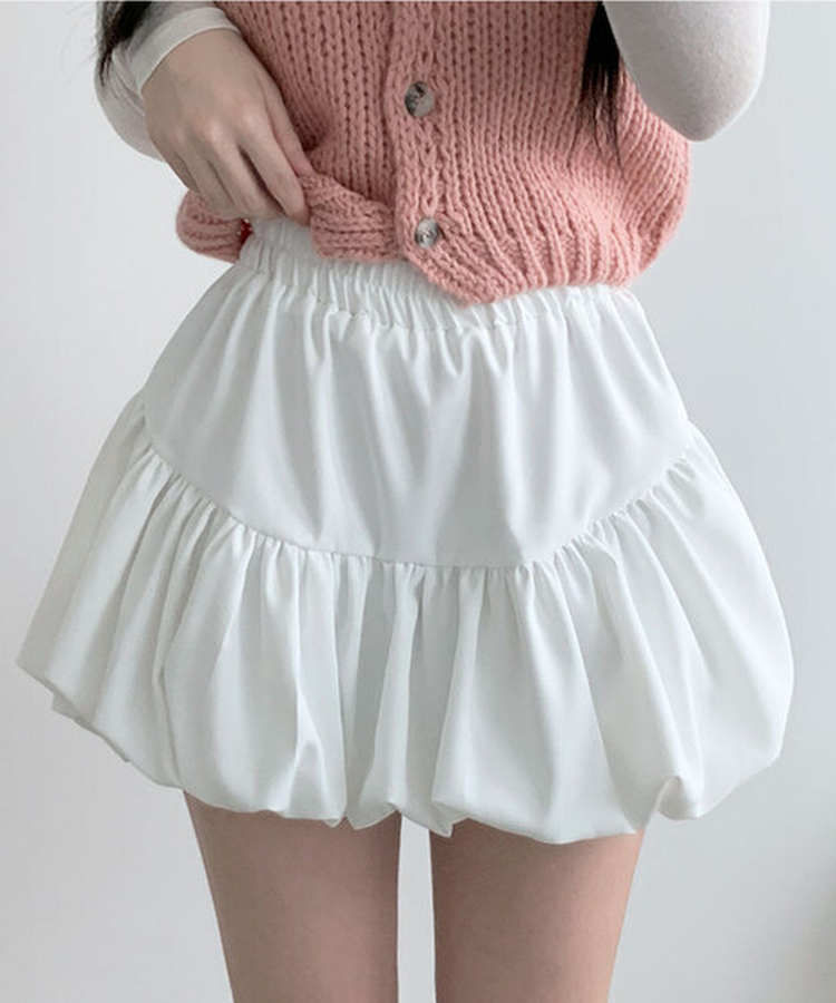 ティアードAラインバルーンスカート IVORY