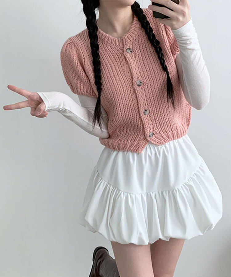 ティアードAラインバルーンスカート IVORY