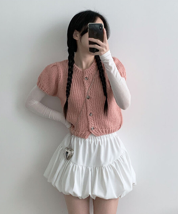 ティアードAラインバルーンスカート IVORY