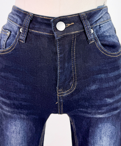 デニム 骨盤パッドウォッシングブーツカットデニムパンツ