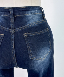 デニム 骨盤パッドウォッシングブーツカットデニムパンツ