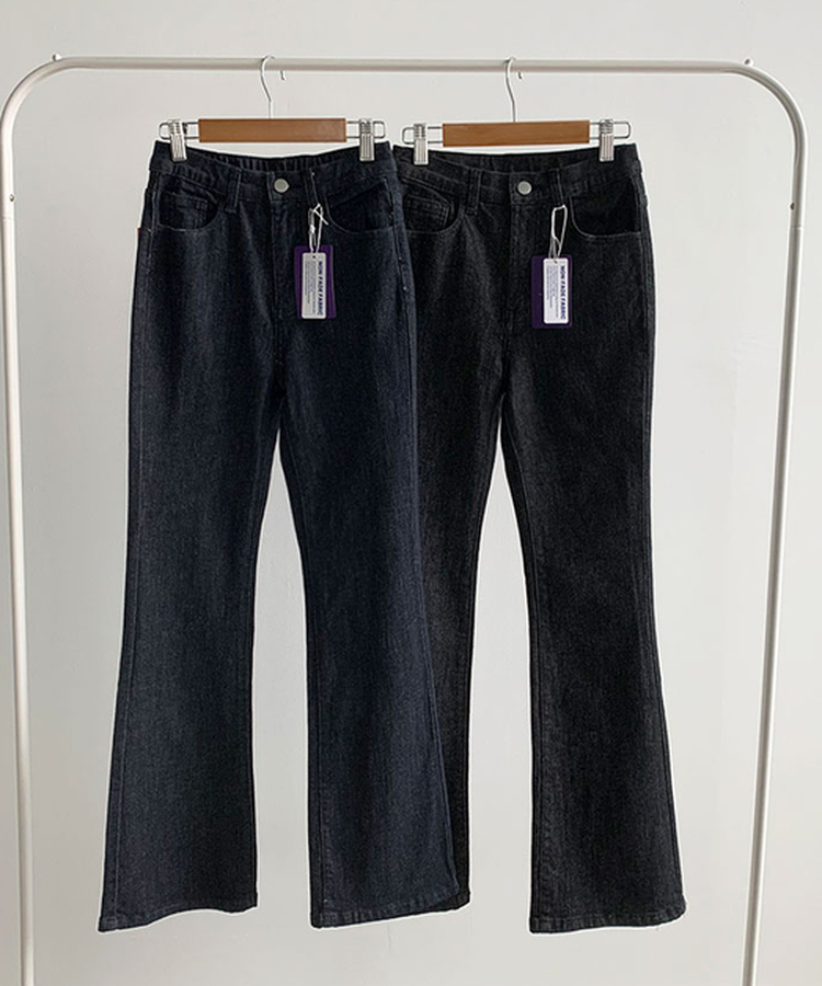 단독8컬러 메니 하이웨스트 밴딩 워싱 슬림 스판 논페이드 부츠컷 데님 팬츠