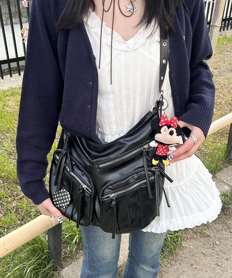 マルチポケットベルトバッグ  BLACK
