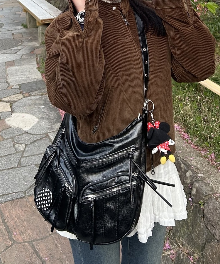 マルチポケットベルトバッグ  BLACK