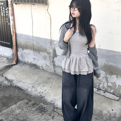 レイヤードティアードインナーキャミソール MELANGE