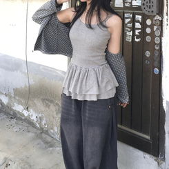 レイヤードティアードインナーキャミソール MELANGE