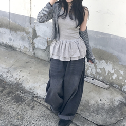 レイヤードティアードインナーキャミソール MELANGE