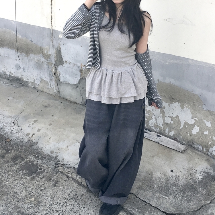 レイヤードティアードインナーキャミソール MELANGE