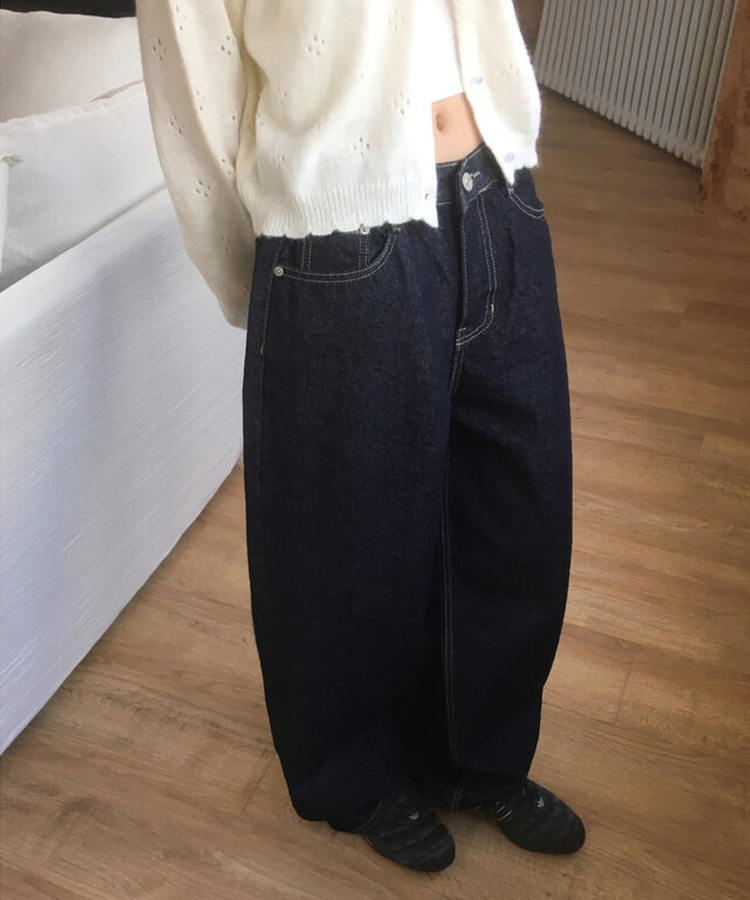 コーゼルワイドデニムパンツ DENIM