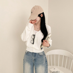 ペンダントクロップカーディガン(6color) IVORY