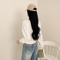 ペンダントクロップカーディガン(6color) IVORY