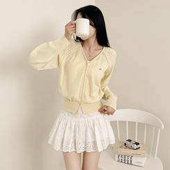 ペンダントクロップカーディガン(6color) YELLOW