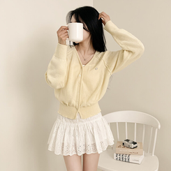ペンダントクロップカーディガン(6color) YELLOW