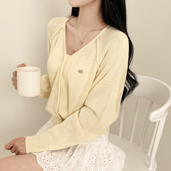 ペンダントクロップカーディガン(6color) YELLOW