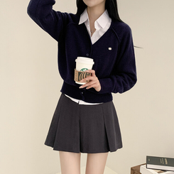 ペンダントクロップカーディガン(6color) NAVY