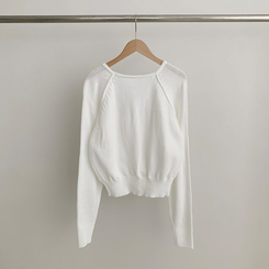 ペンダントクロップカーディガン(6color)