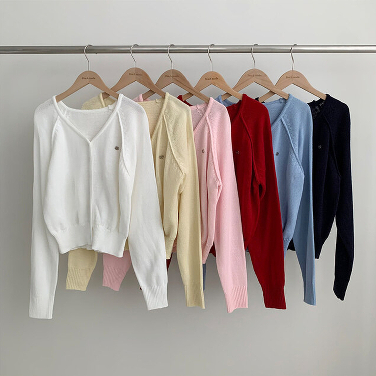 ペンダントクロップカーディガン(6color)